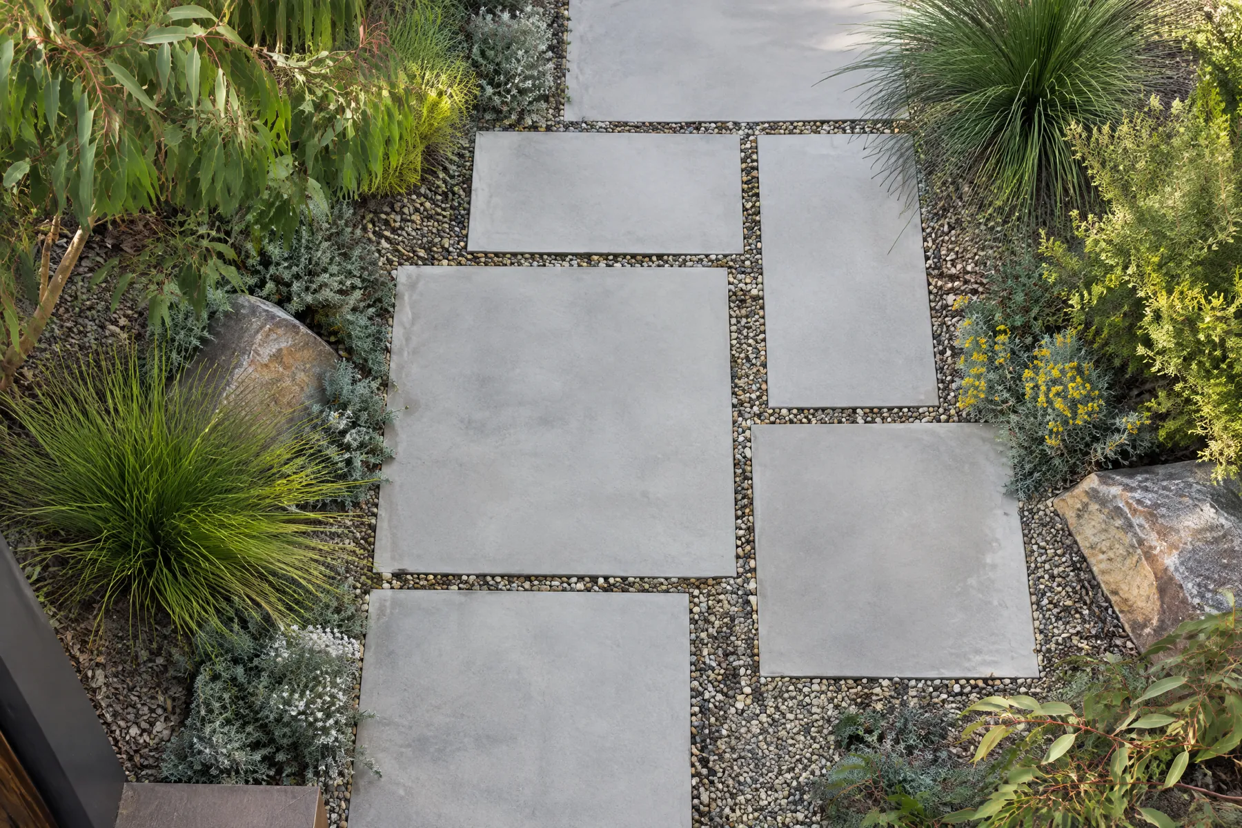 Illustrative concrete site-planning detail for coalfalls; not a completed local job