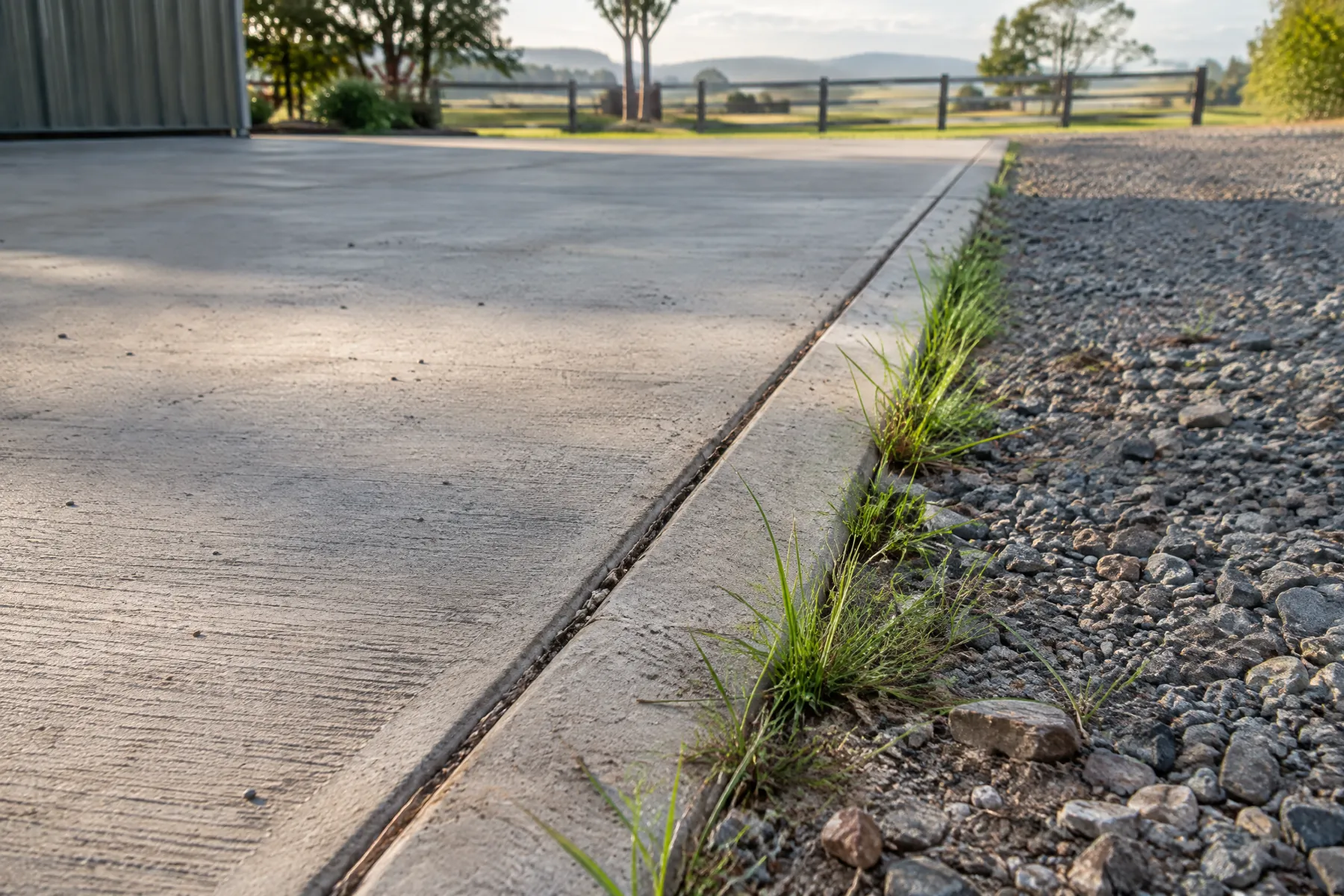 Illustrative concrete site-planning detail for moores pocket; not a completed local job