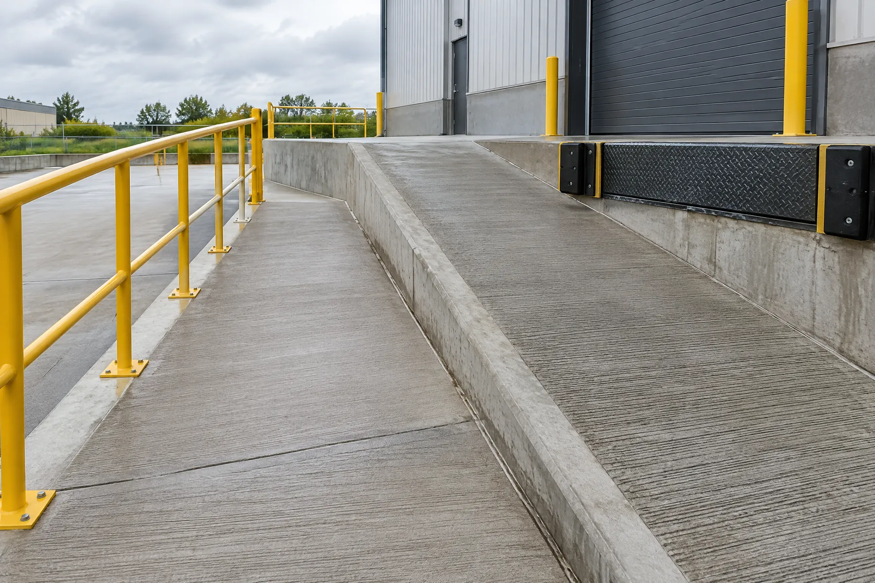Illustrative concrete site-planning detail for new chum; not a completed local job