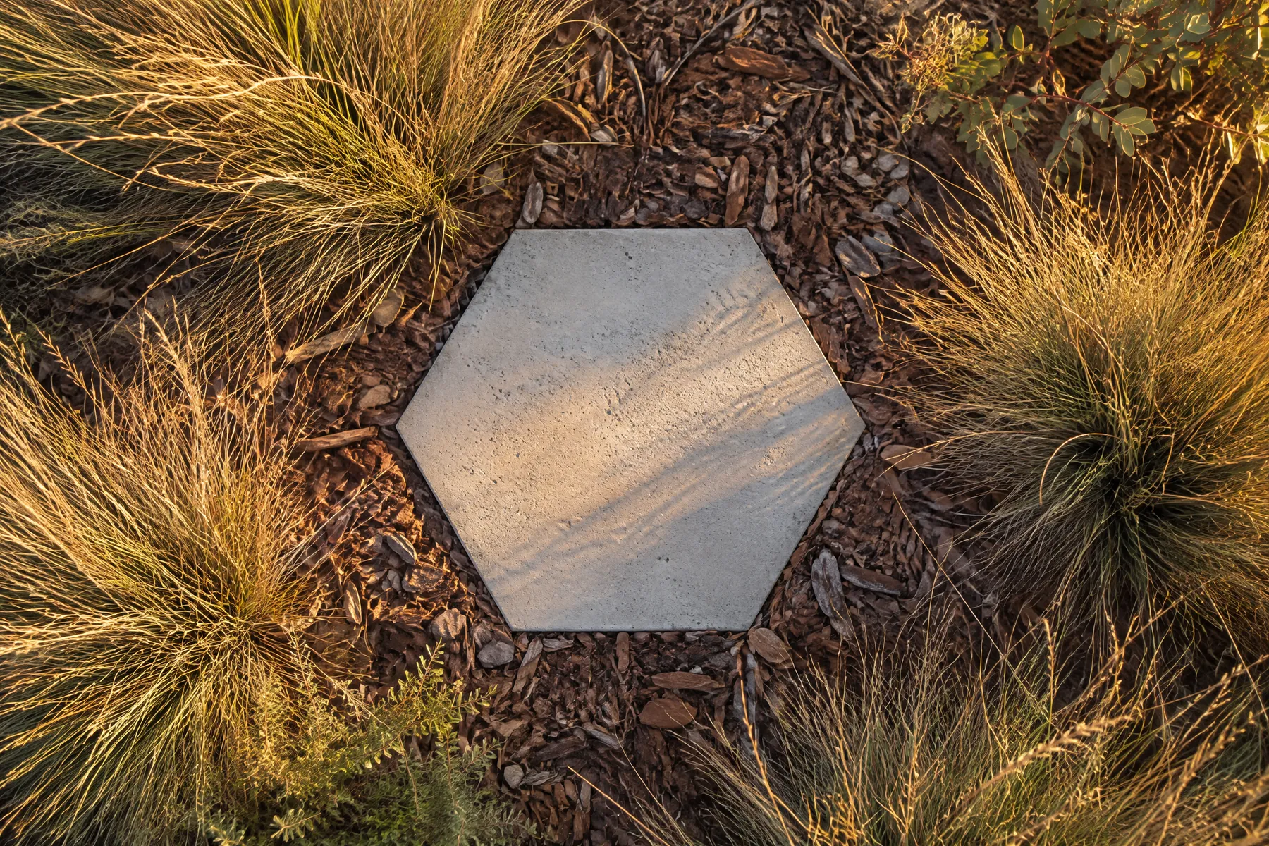 Illustrative concrete site-planning detail for one mile; not a completed local job