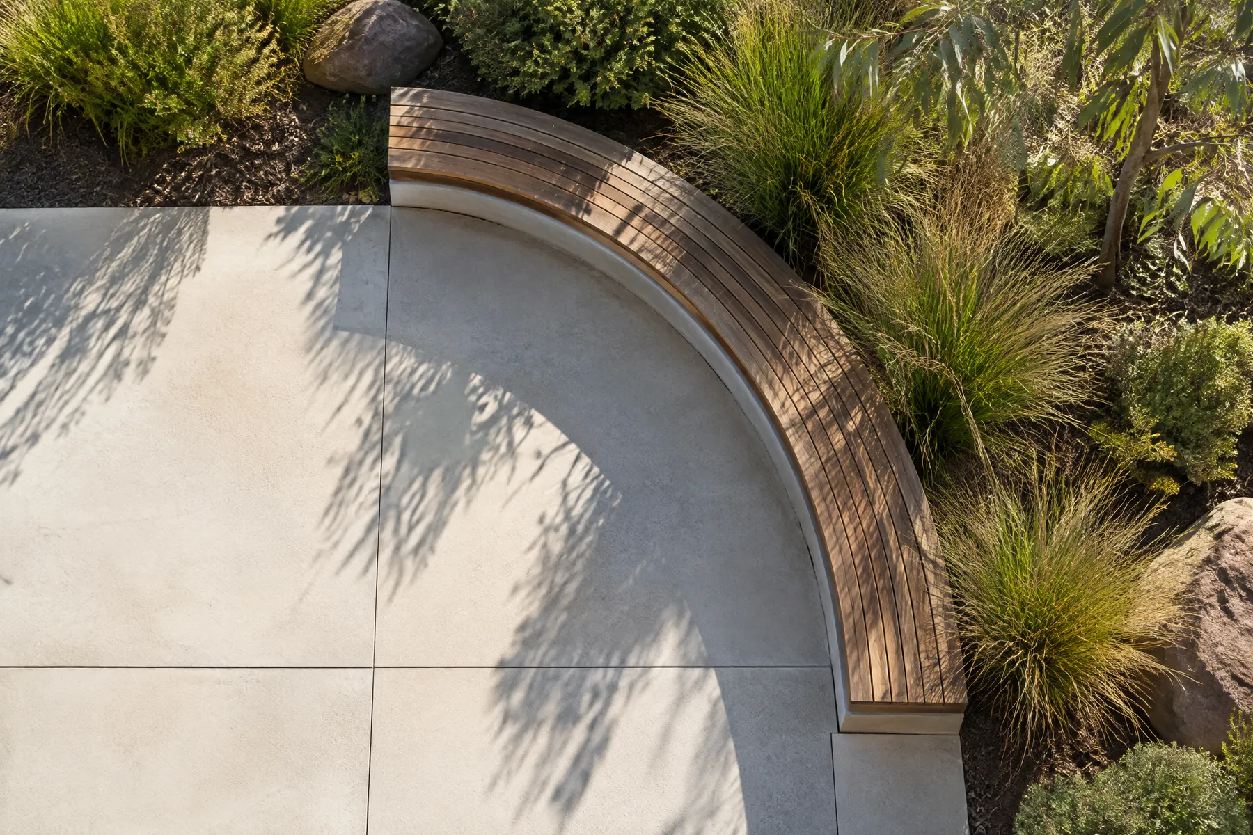 Illustrative concrete site-planning detail for spring mountain; not a completed local job