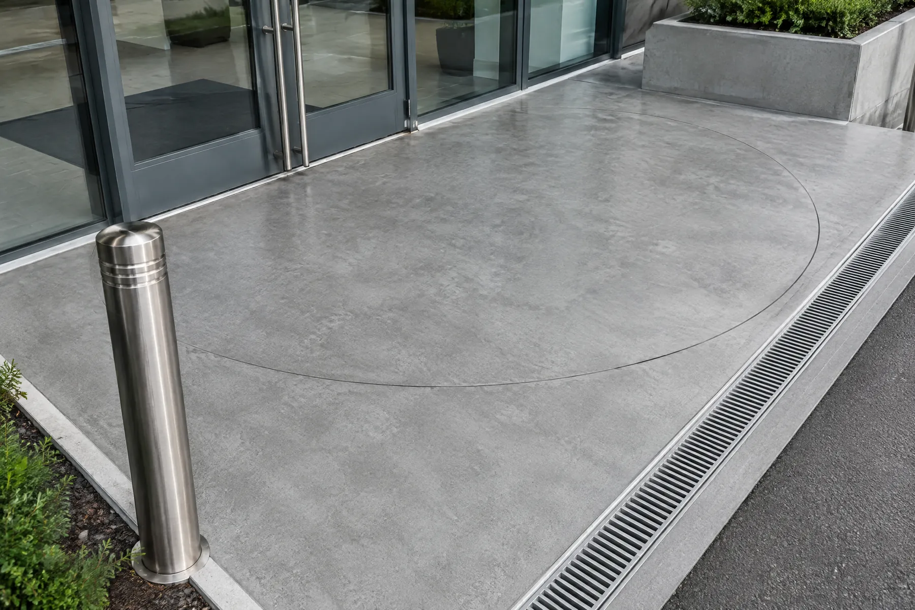 Illustrative concrete site-planning detail for springfield central; not a completed local job