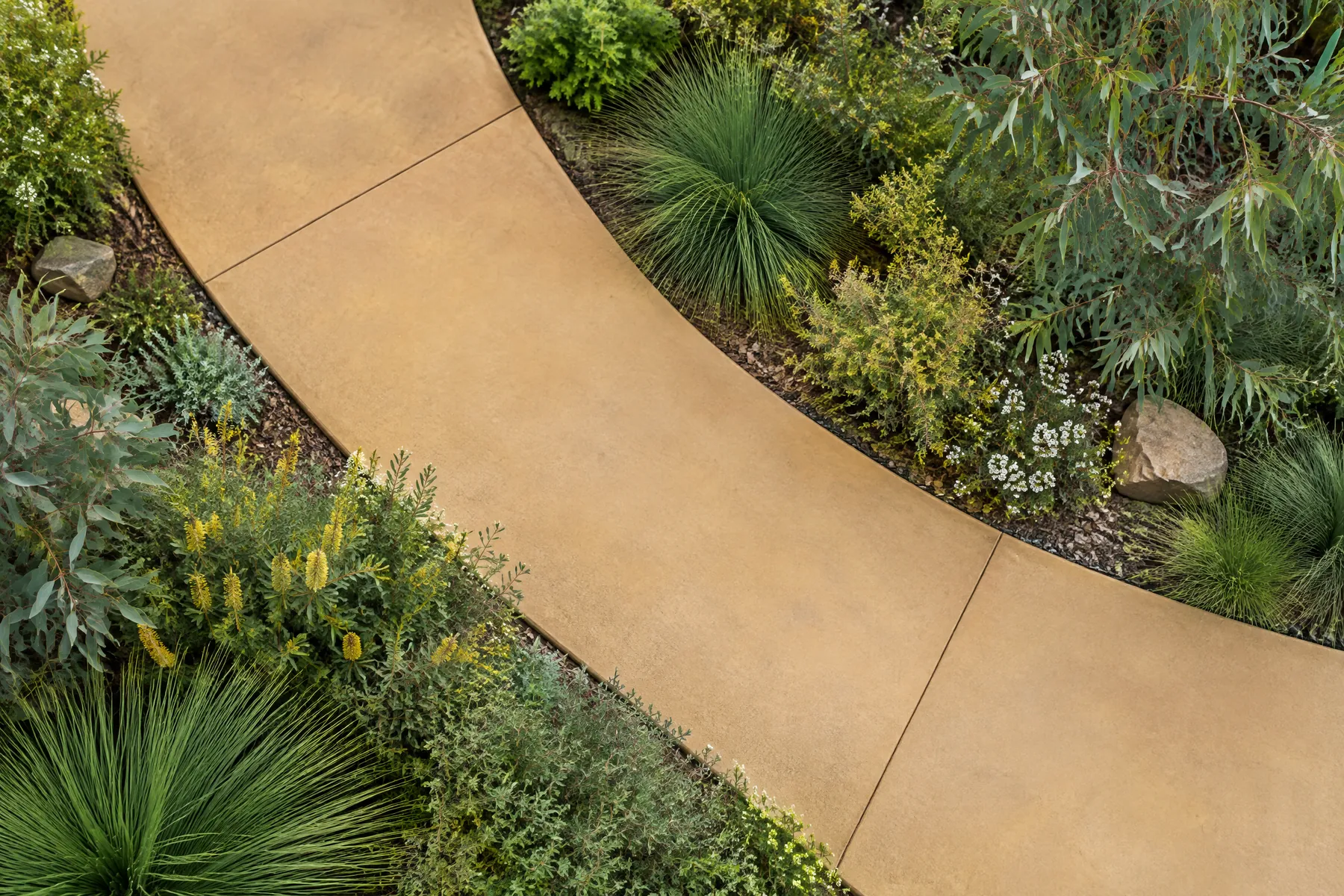 Illustrative coloured concrete surface visual reference; not a completed Ipswich Concrete Works project