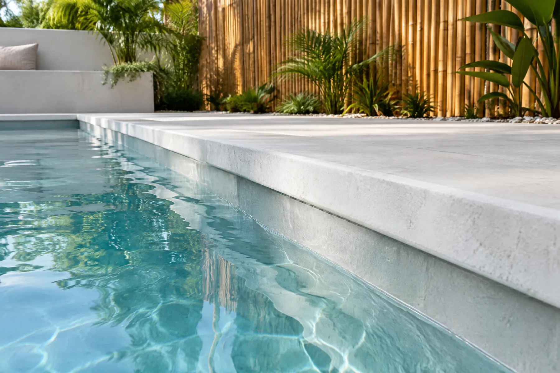 Illustrative concrete pool surround visual reference; not a completed Ipswich Concrete Works project