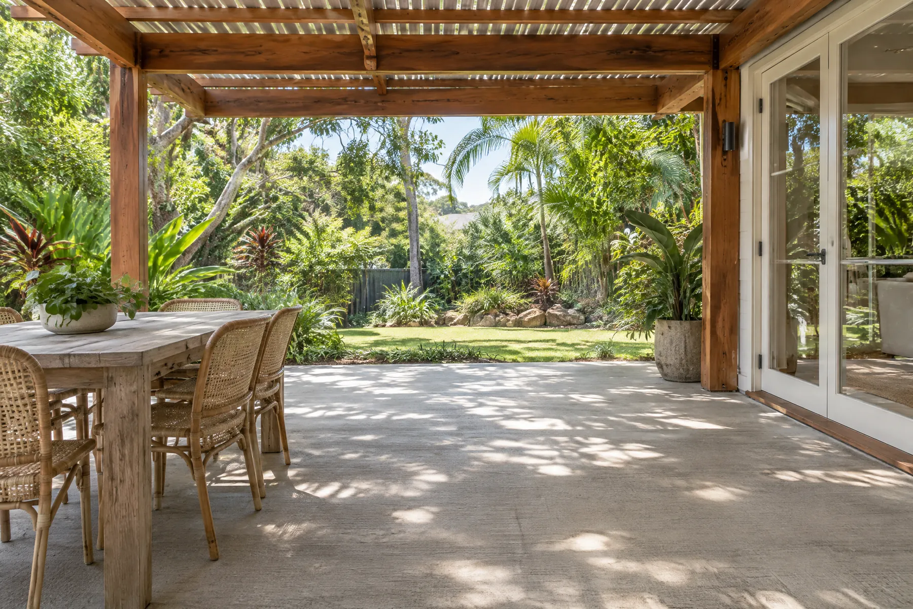 Illustrative concrete patio visual reference for the service catalogue